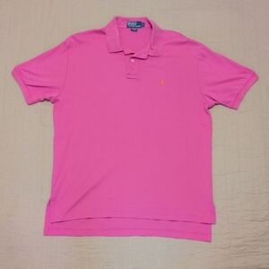 Polo By Ralph Lauren Short Sleeve Pink Polo Shirt